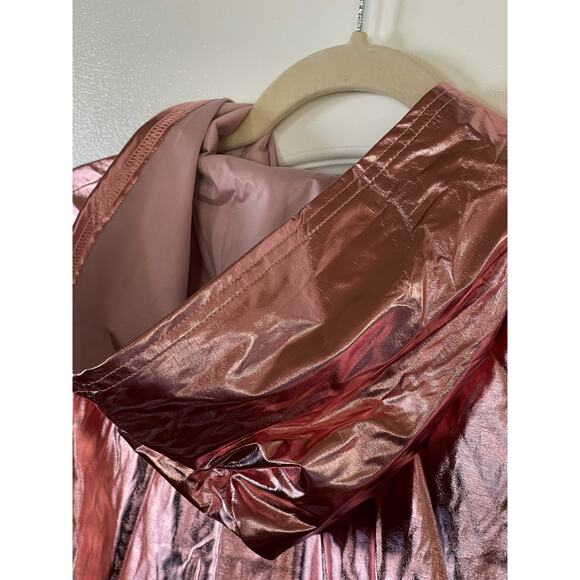 BNWT Jacket Hoodie Girls Metallic Rose Windbreaker More Than Magic XL (14/16) - Picture 4 of 6